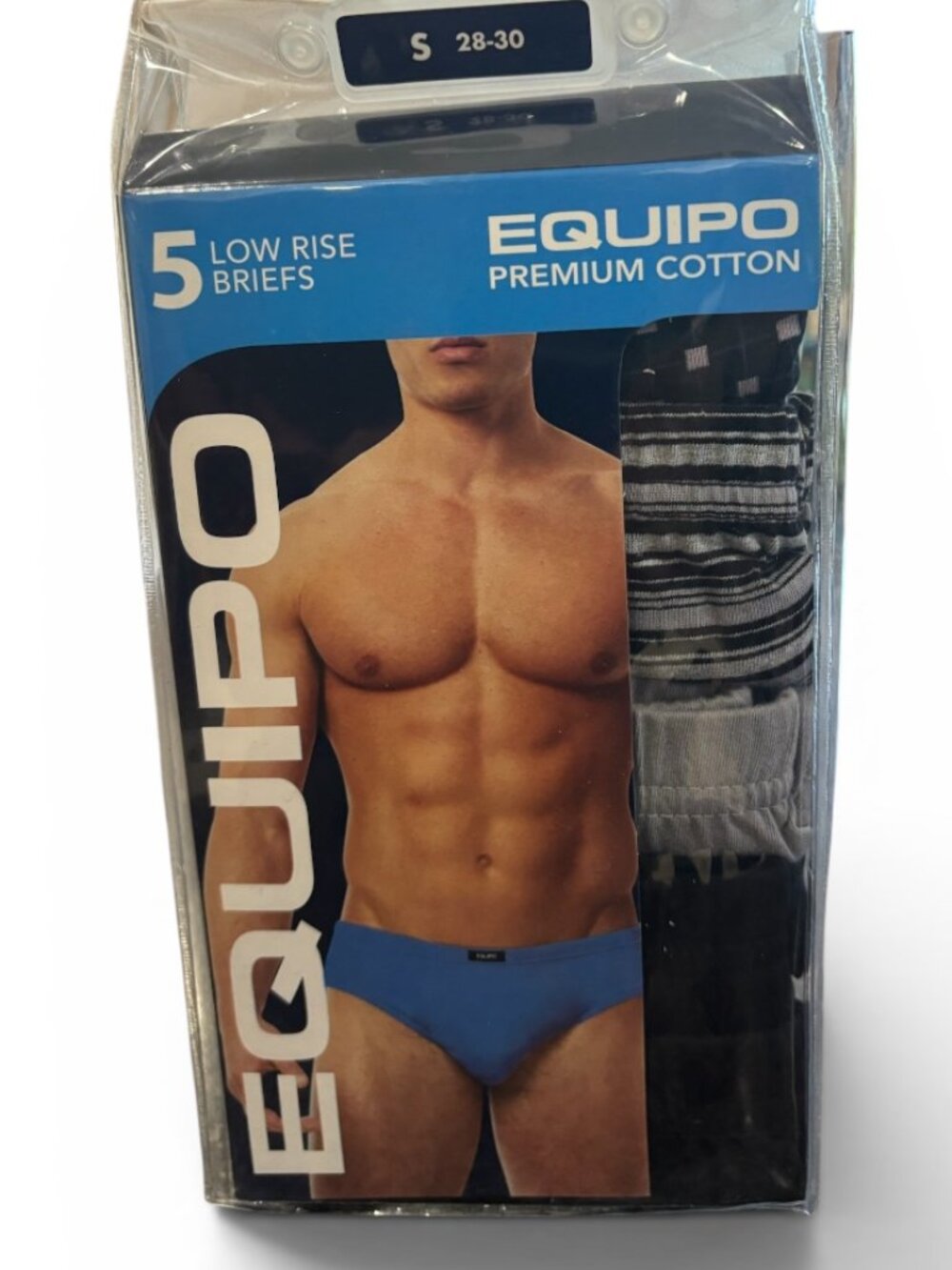 Pack of 5 Equipo Premium Cotton Small (28-30) Low Rise Briefs
